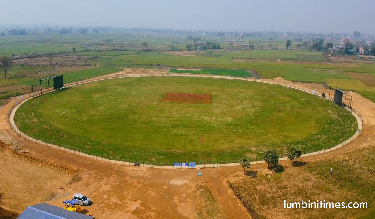 तिलोत्तमामा बन्यो अन्तर्राष्ट्रिय स्तरको क्रिकेट मैदान